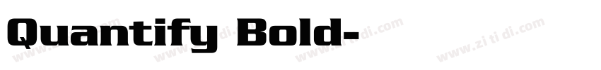 Quantify Bold字体转换